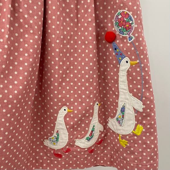 NWT Baby Boden Pinnie Dress Blossom Pink Spots Ducks 12-18 Months - Picture 3 of 7